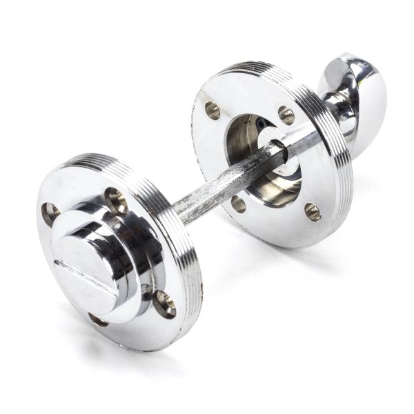 From the Anvil Polished Chrome Round Thumbturn Set (Beehive)