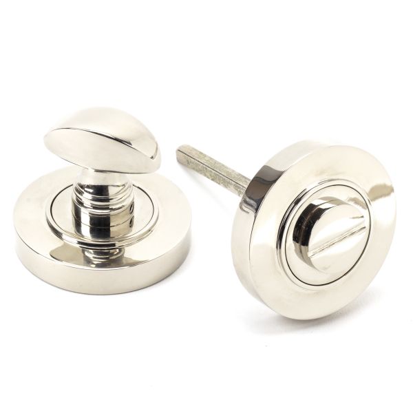 From the Anvil Polished Nickel Round Thumbturn Set (Plain)