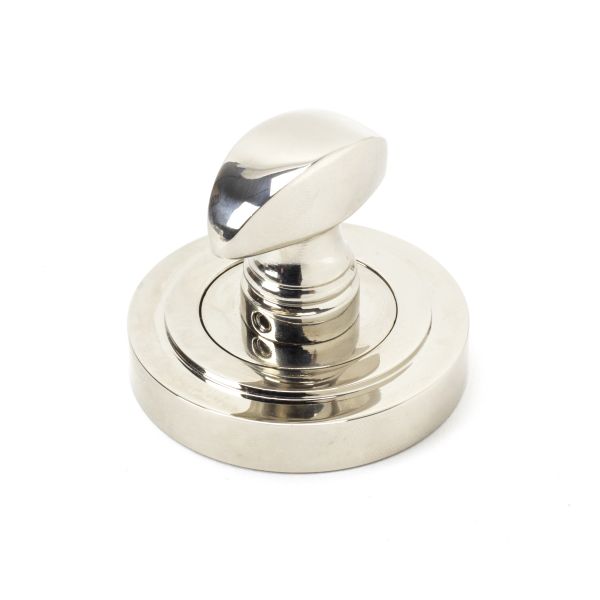 From the Anvil Polished Nickel Round Thumbturn Set (Art Deco)