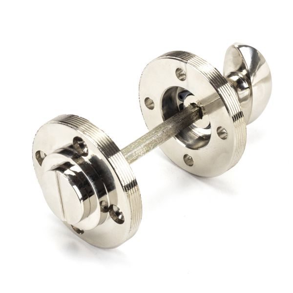 From the Anvil Polished Nickel Round Thumbturn Set (Art Deco)