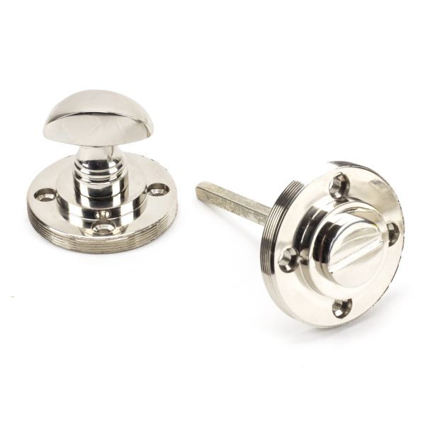 From the Anvil Polished Nickel Round Thumbturn Set (Square)