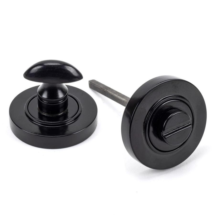 From the Anvil Black Round Thumbturn Set (Plain) - No.42 Interiors