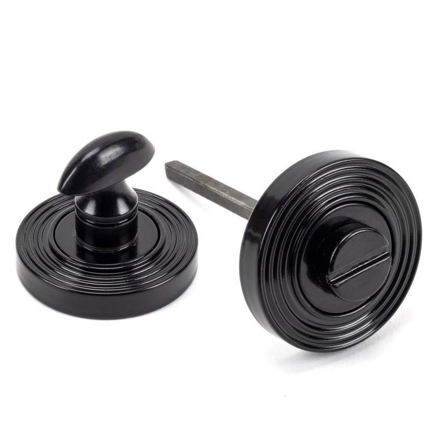 From the Anvil Black Round Thumbturn Set (Beehive) - No.42 Interiors