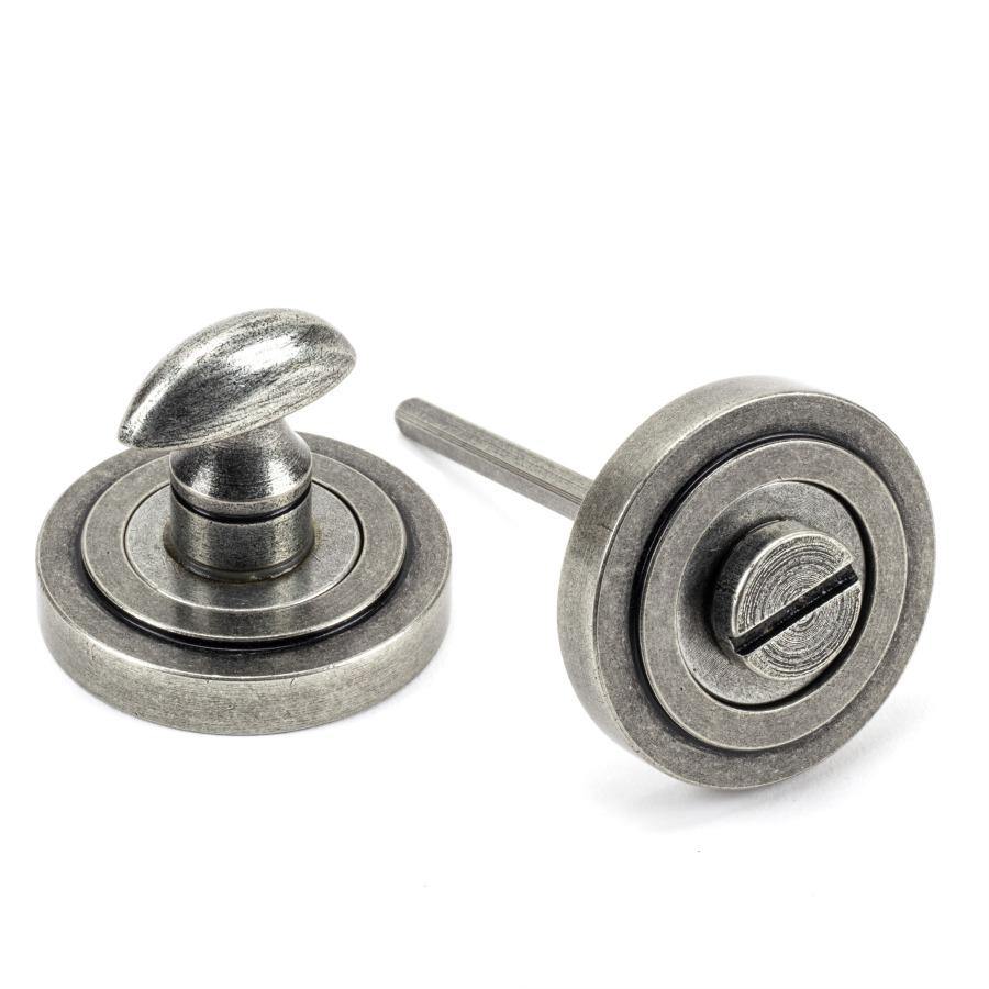 From the Anvil Pewter Round Thumbturn Set (Art Deco) - No.42 Interiors