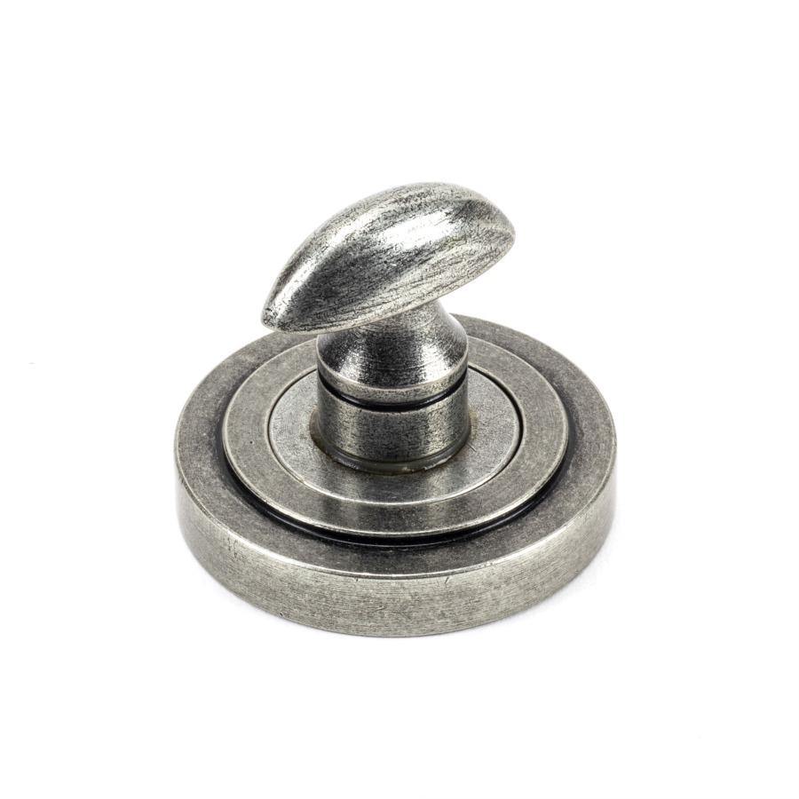 From the Anvil Pewter Round Thumbturn Set (Art Deco)