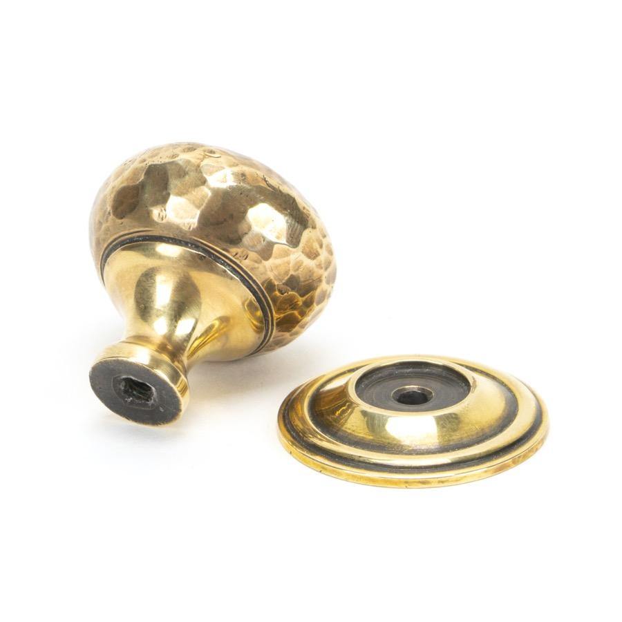 From the Anvil Aged Brass Hammered Mushroom Cabinet Knob 32mm
