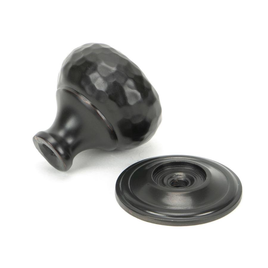 From the Anvil Aged Bronze Hammered Mushroom Cabinet Knob 32mm