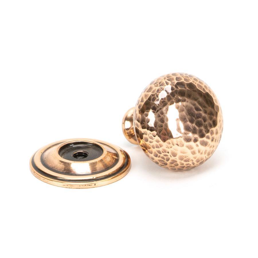 From the Anvil Polished Bronze Hammered Mushroom Cabinet Knob 32mm