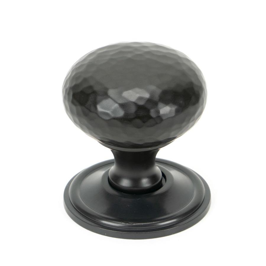 From the Anvil Aged Bronze Hammered Mushroom Cabinet Knob 38mm - No.42 Interiors