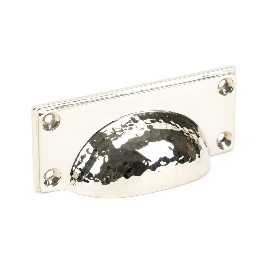 From the Anvil Polished Nickel Hammered Art Deco Drawer Pull - No.42 Interiors