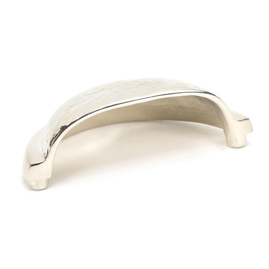 From the Anvil Polished Nickel Hammered Regency Concealed Drawer Pull