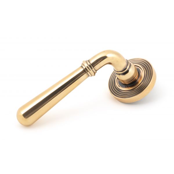 From the Anvil Polished Bronze Newbury Lever on Rose Set (Beehive)