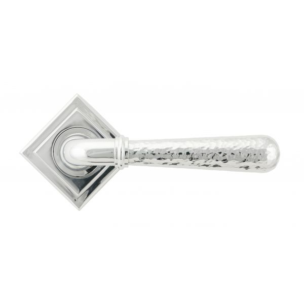 From the Anvil Polished Chrome Hammered Newbury Lever on Rose Set (Square)