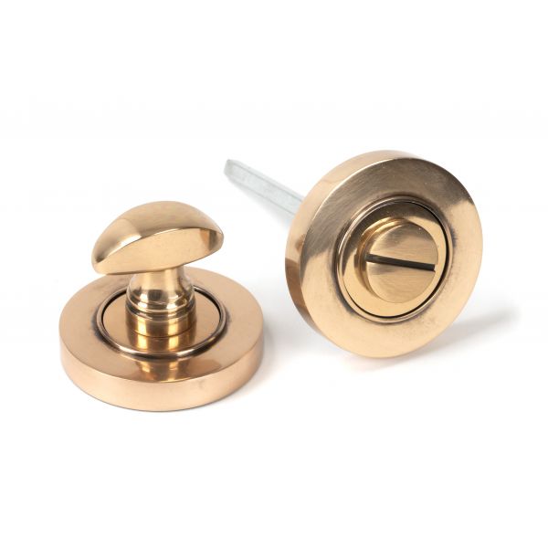 From the Anvil Polished Bronze Round Thumbturn Set (Plain)