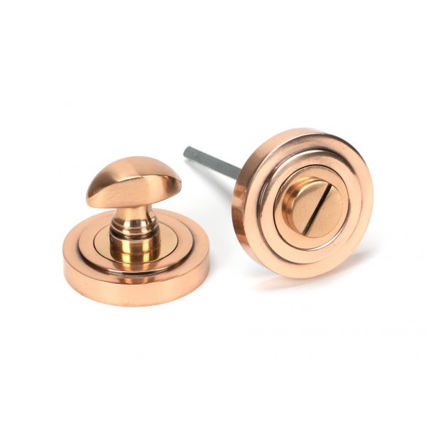 From the Anvil Polished Bronze Round Thumbturn Set (Art Deco)