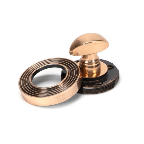 From the Anvil Polished Bronze Round Thumbturn Set (Beehive)