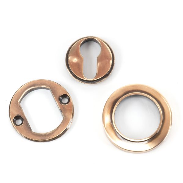 From the Anvil Polished Bronze Round Euro Escutcheon (Plain)