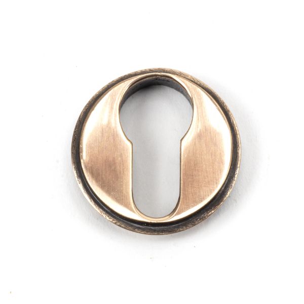 From the Anvil Polished Bronze Round Euro Escutcheon (Plain)