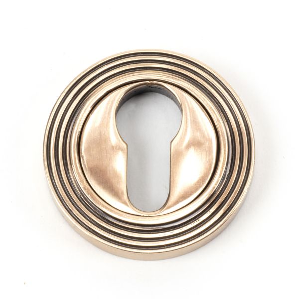 From the Anvil Polished Bronze Round Euro Escutcheon (Beehive)