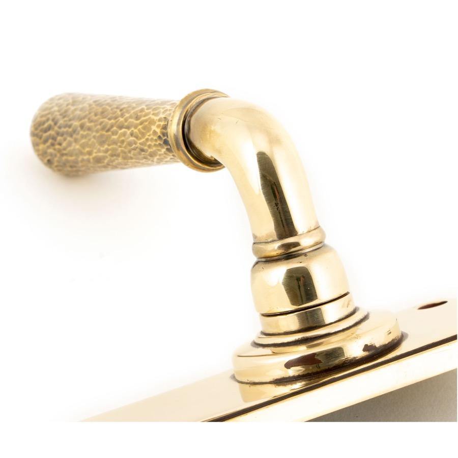 From the Anvil Aged Brass Hammered Newbury Lever Bathroom Set