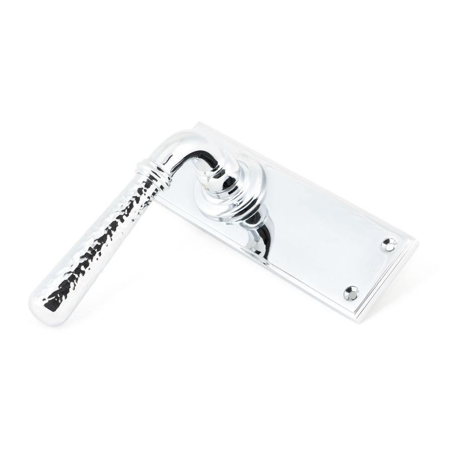 From the Anvil Polished Chrome Hammered Newbury Lever Latch Set