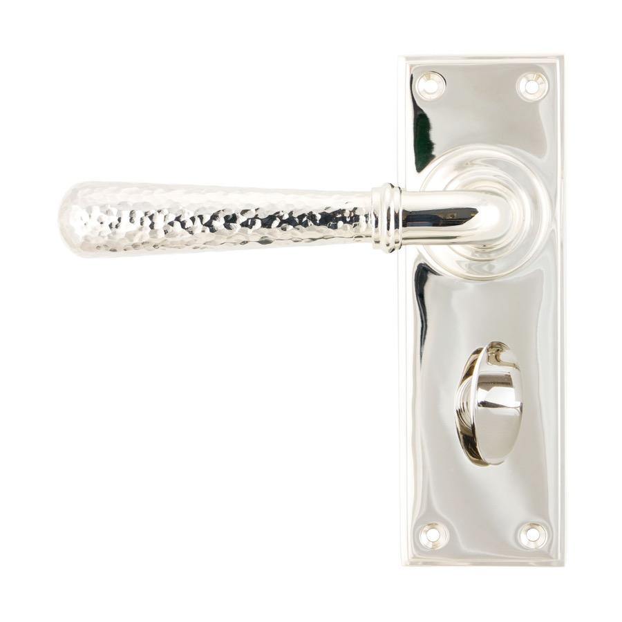 From the Anvil Polished Nickel Hammered Newbury Lever Bathroom Set - No.42 Interiors