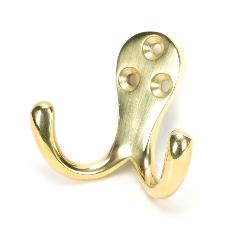 From the Anvil Polished Brass Celtic Double Robe Hook