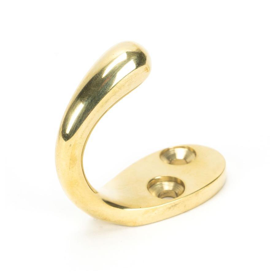 From the Anvil Polished Brass Celtic Single Robe Hook