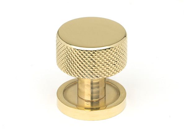 Polished Brass Brompton Cabinet Knob - 25mm (Plain)