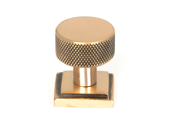 Polished Bronze Brompton Cabinet Knob - 25mm (Square)