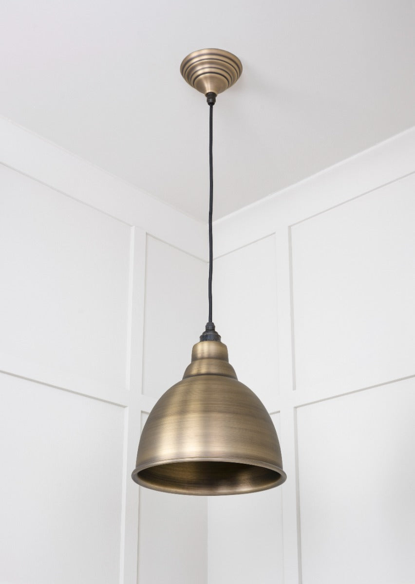 From the Anvil Aged Brass Brindley Pendant