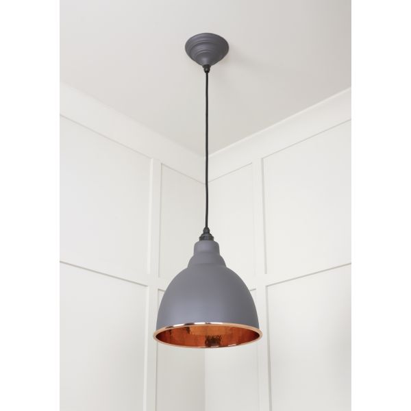 From the Anvil Hammered Copper Brindley Pendant in Bluff