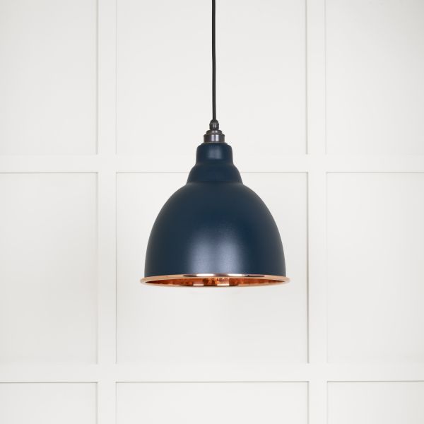 From the Anvil Hammered Copper Brindley Pendant in Dusk