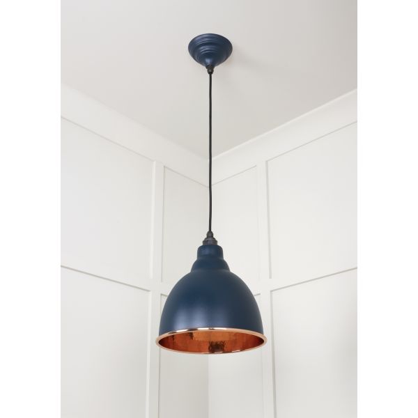 From the Anvil Hammered Copper Brindley Pendant in Dusk