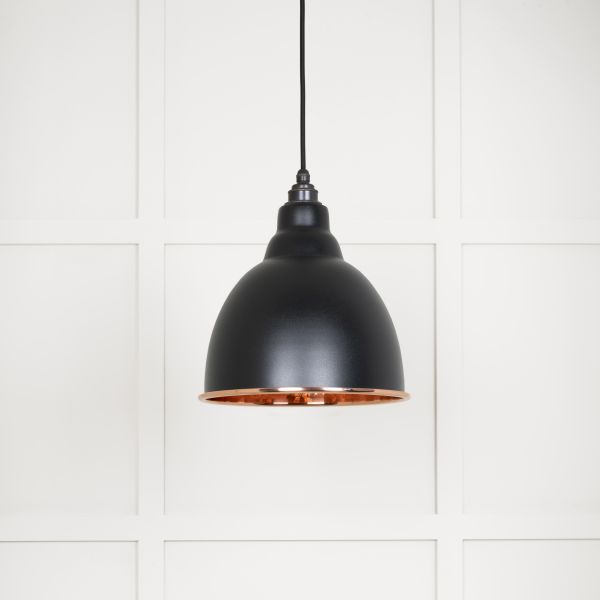 From the Anvil Hammered Copper Brindley Pendant in Elan Black