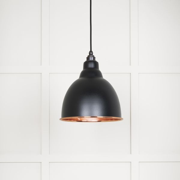From the Anvil Smooth Copper Brindley Pendant in Elan Black