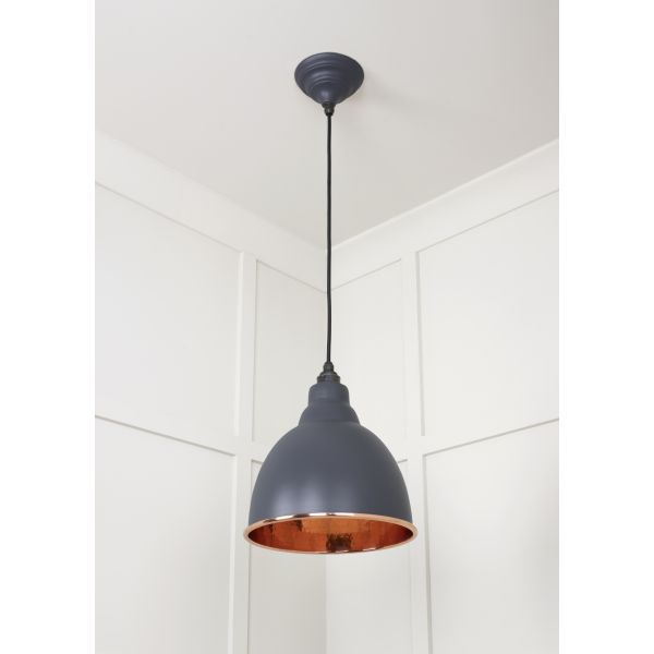 From the Anvil Hammered Copper Brindley Pendant in Slate