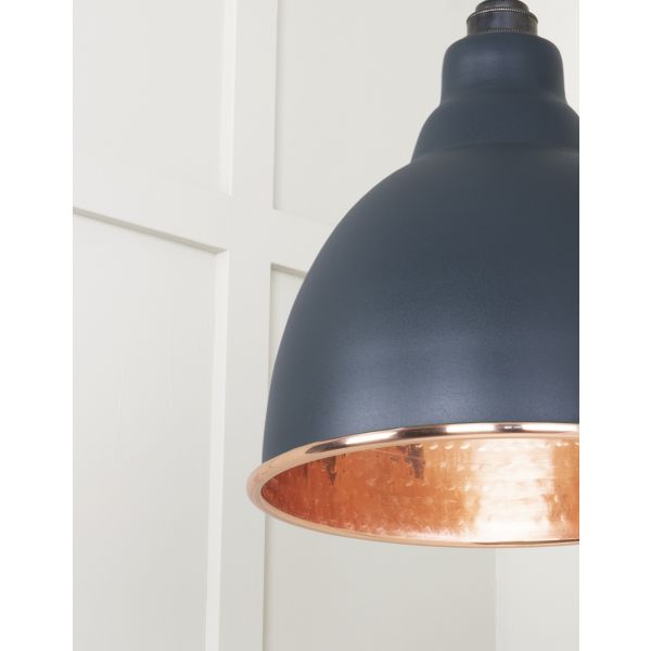 From the Anvil Hammered Copper Brindley Pendant in Soot