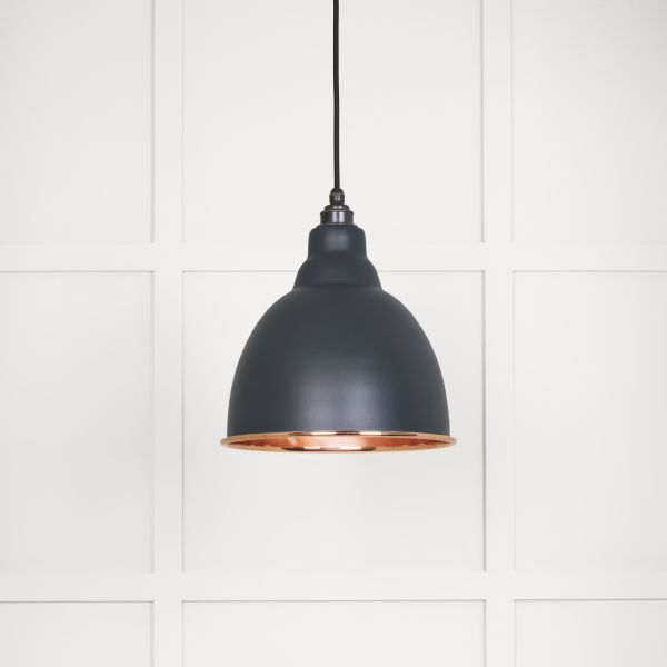 From the Anvil Smooth Copper Brindley Pendant in Soot