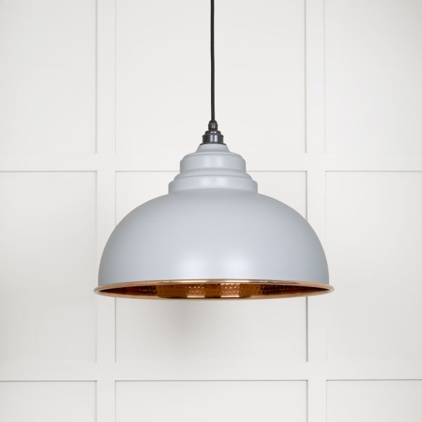 From the Anvil Hammered Copper Harborne Pendant in Birch
