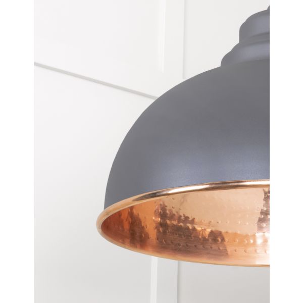 From the Anvil Hammered Copper Harborne Pendant in Bluff
