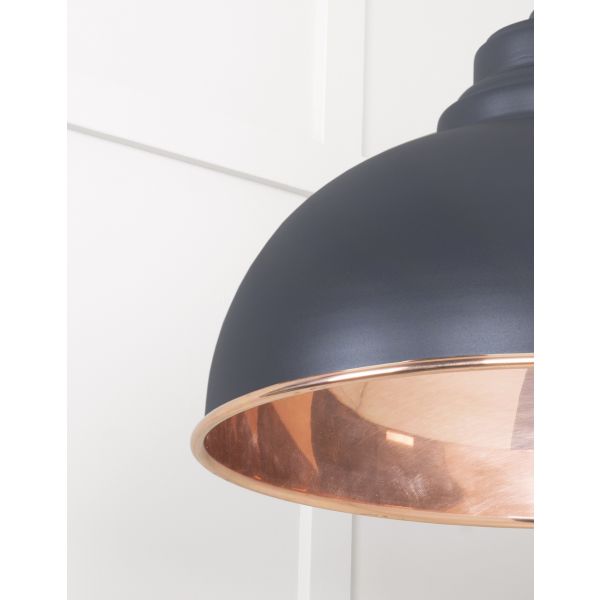 From the Anvil Smooth Copper Harborne Pendant in Slate