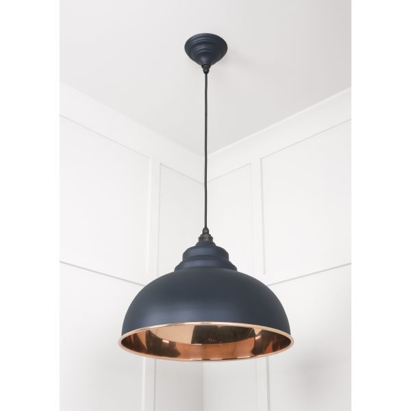 From the Anvil Smooth Copper Harborne Pendant in Soot