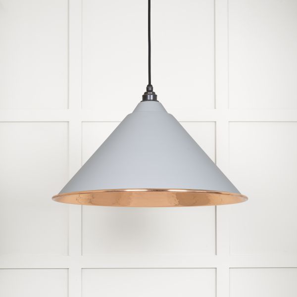 From the Anvil Hammered Copper Hockley Pendant in Birch