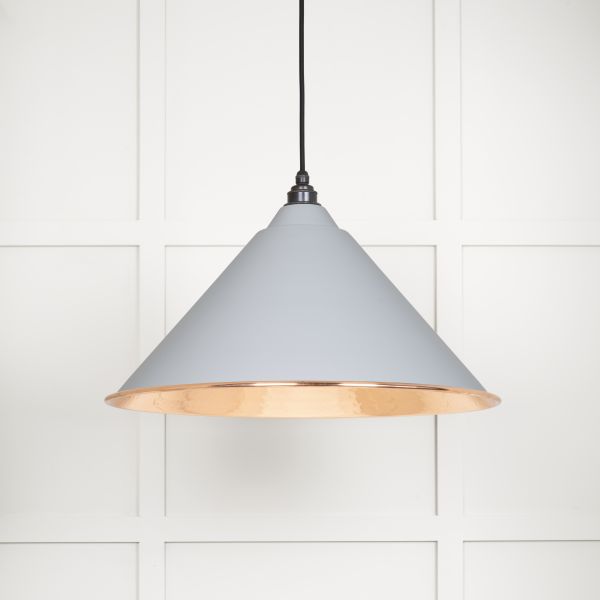 From the Anvil Hammered Copper Hockley Pendant in Birch