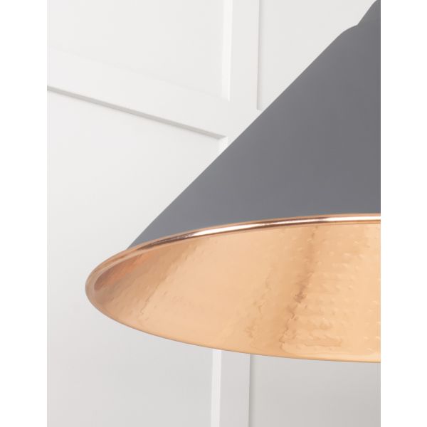 From the Anvil Hammered Copper Hockley Pendant in Bluff