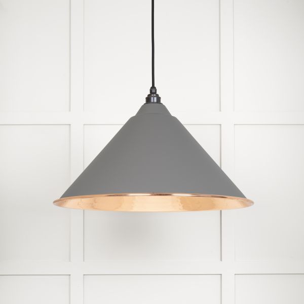 From the Anvil Hammered Copper Hockley Pendant in Bluff