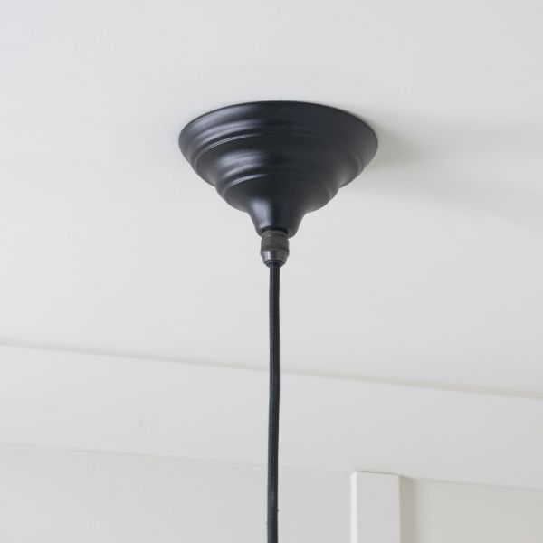 From the Anvil Hammered Copper Hockley Pendant in Elan Black