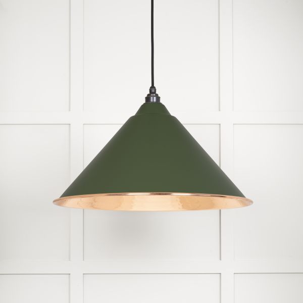 From the Anvil Hammered Copper Hockley Pendant in Heath
