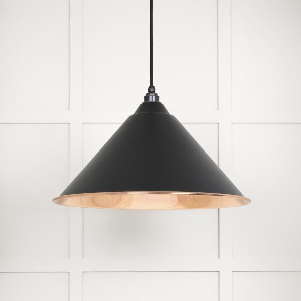 From the Anvil Smooth Copper Hockley Pendant in Elan Black